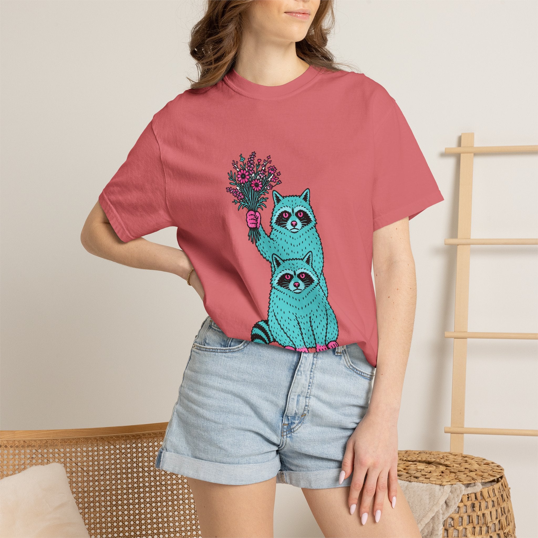 Wildflower Raccoons T-Shirt