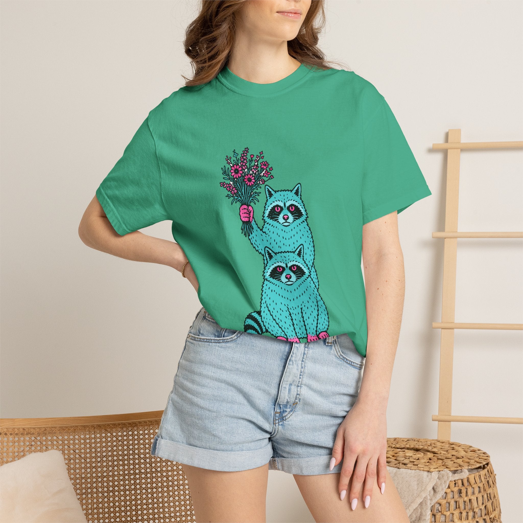 Wildflower Raccoons T-Shirt