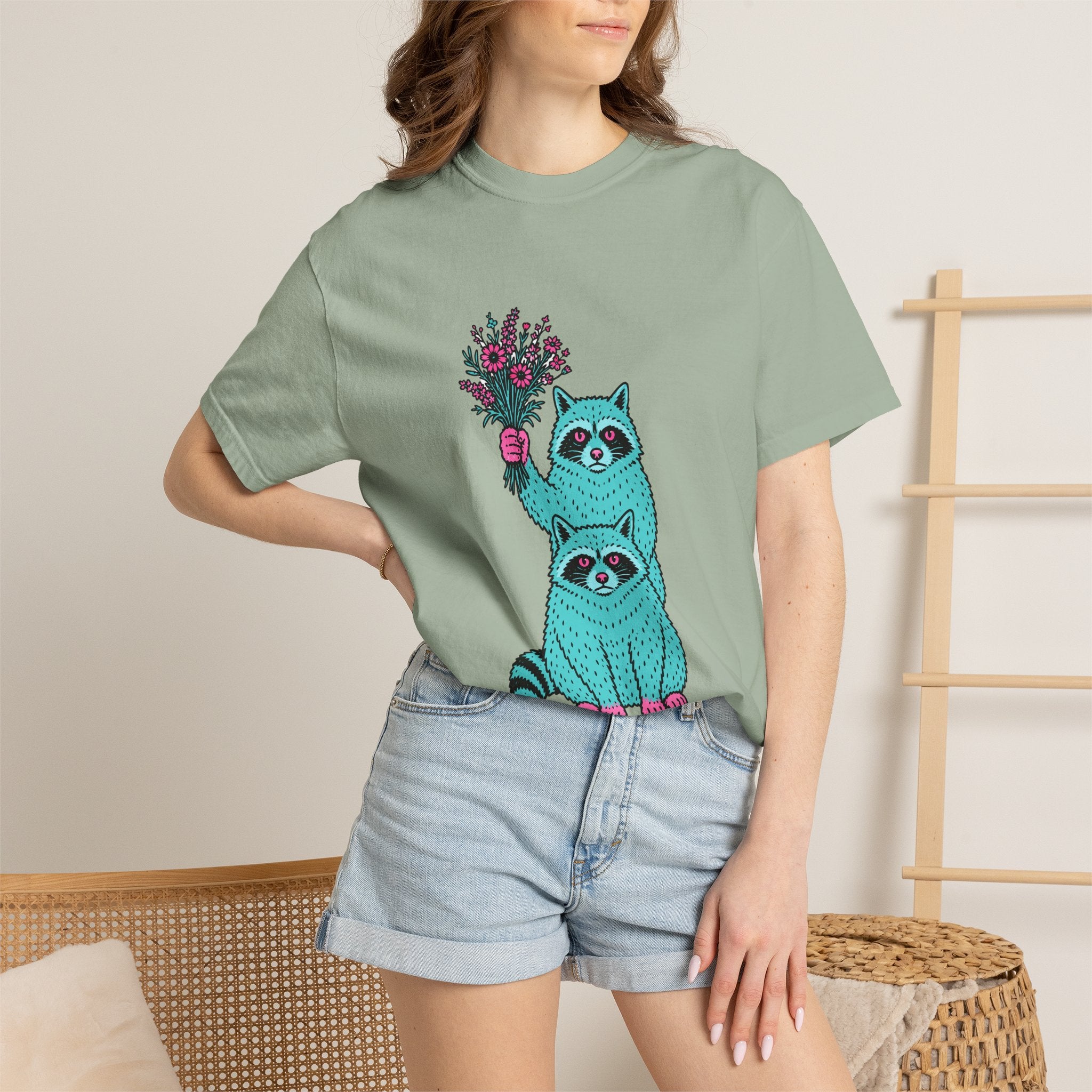 Wildflower Raccoons T-Shirt