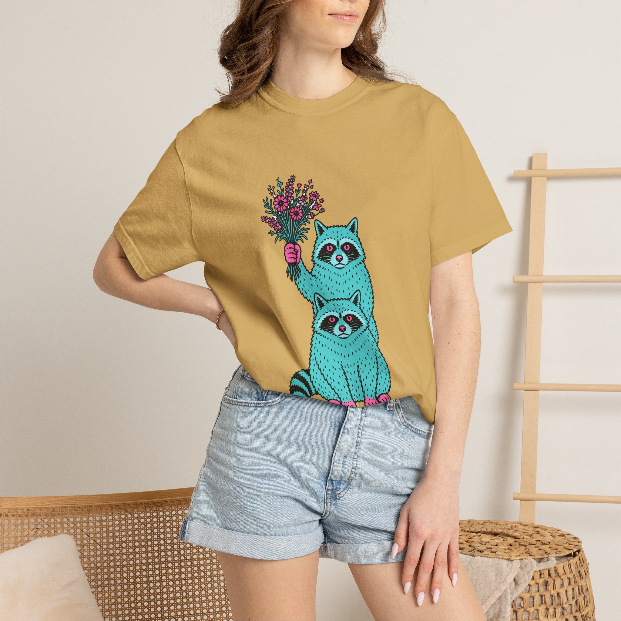 Wildflower Raccoons T-Shirt