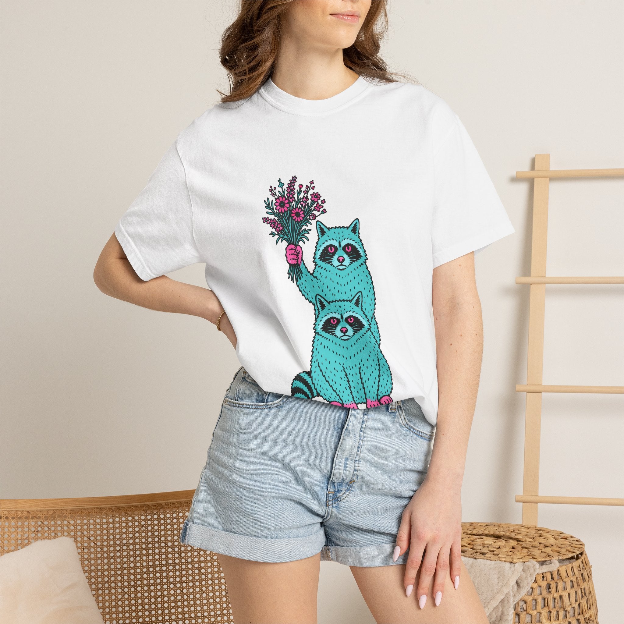 Wildflower Raccoons T-Shirt