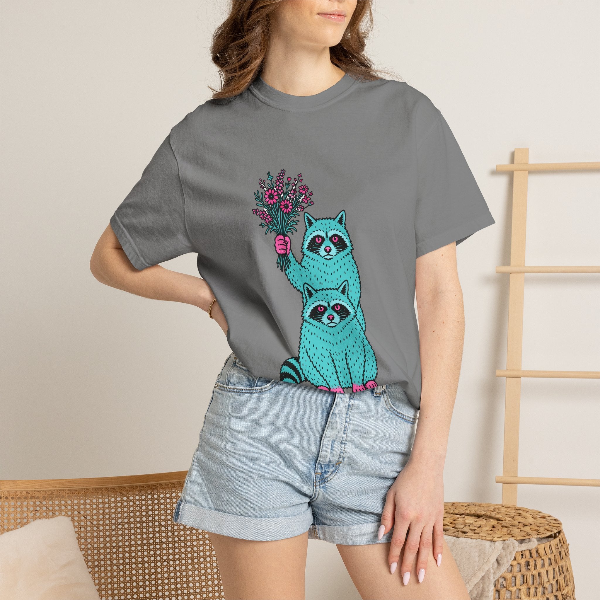 Wildflower Raccoons T-Shirt
