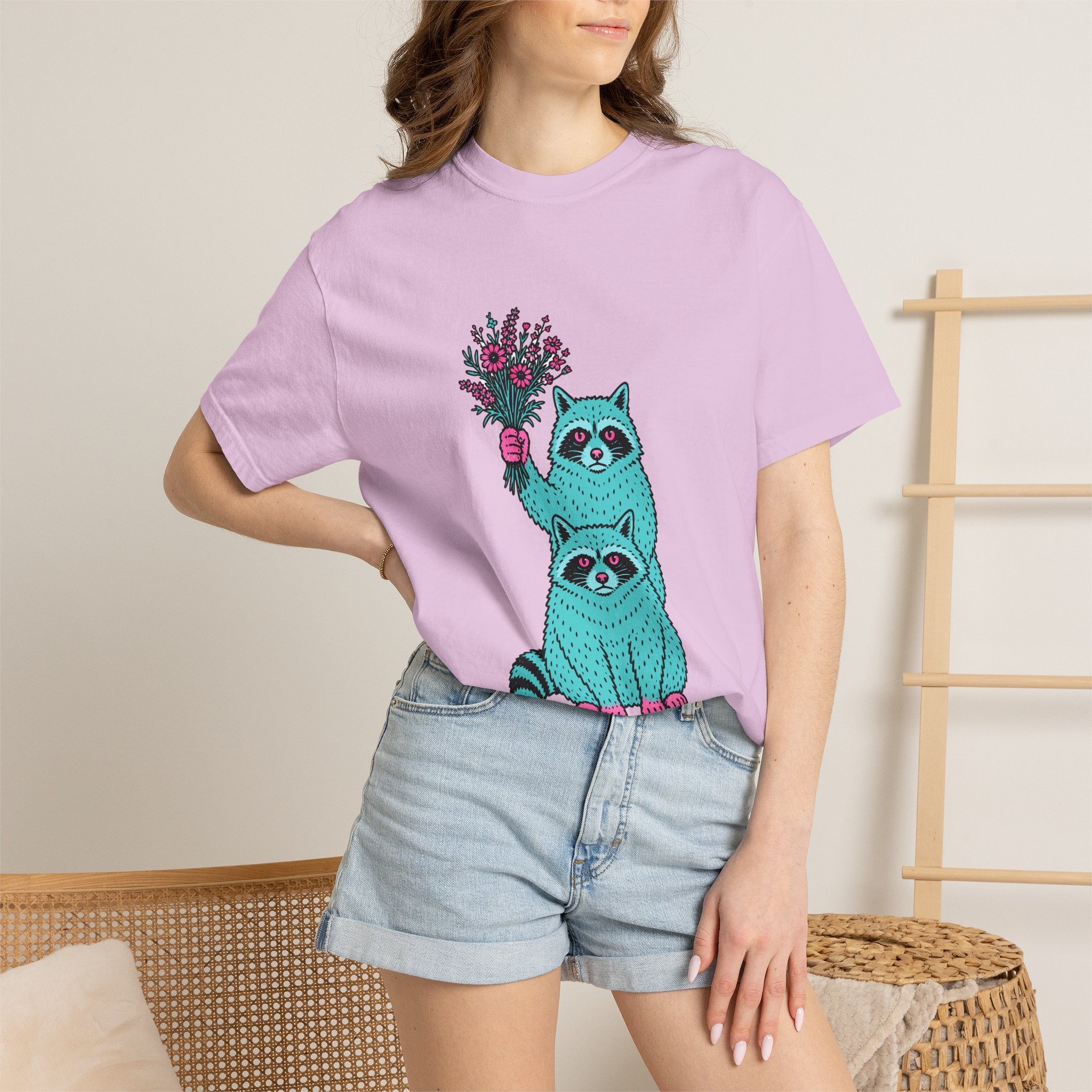 Wildflower Raccoons T-Shirt